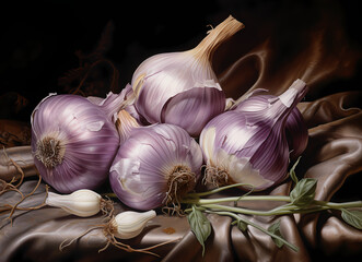 red onion and garlic