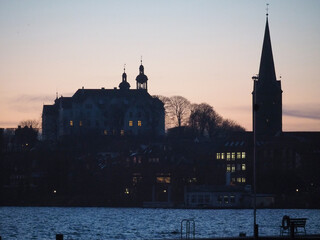 Fototapeta premium Plöner See am Abend