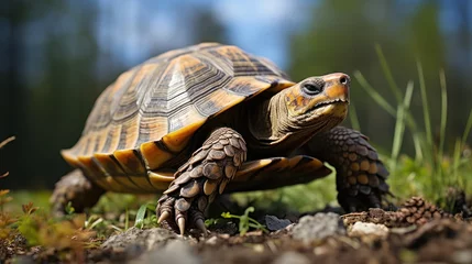 Foto op Plexiglas African Sulcata Tortoise © pector