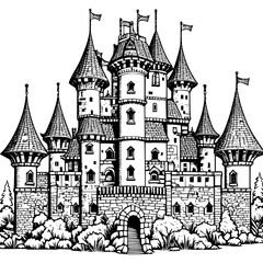 Fototapeta premium Medieval European Castle