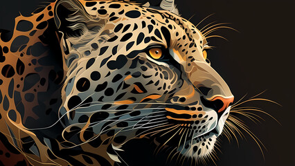 "Image of a large feline, leopard, jaguar."