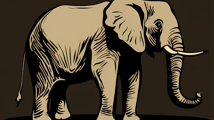 "Image of an elephant, large-sized animal."