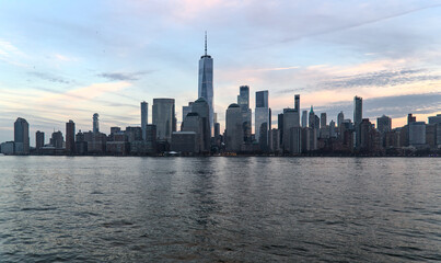 downtown manhattan skyline view (new york from jersey city) travel tourism destination (after...