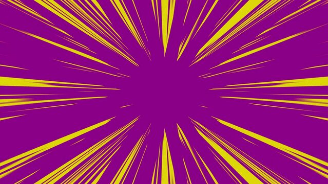 Cartoon background with yellow and purple color stripes, anime background, anime speedline