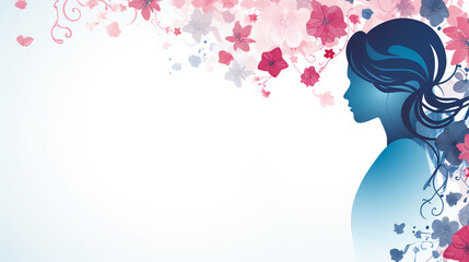 Happy international women's day wishes background poster design AI Generative image