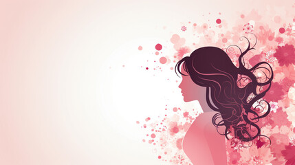 Happy international women's day wishes background poster design AI Generative image