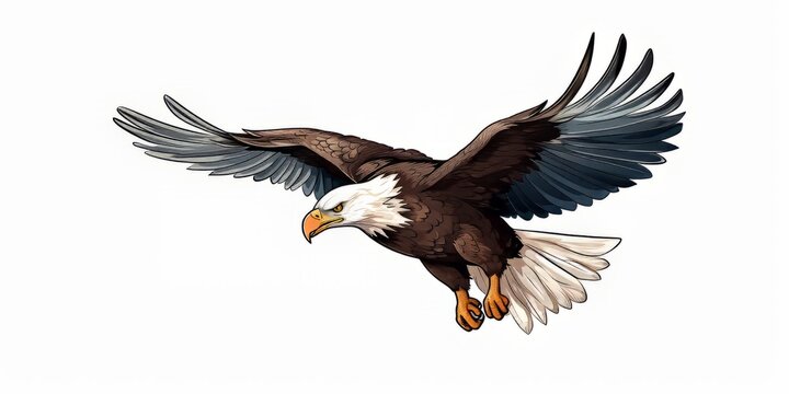 A Majestic Eagle Soaring Through the Skies, Embodying Grace, Freedom, and Power