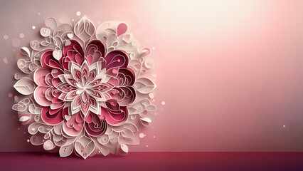 Valentine's Day background with heart shape, space for copy text, wedding concept.