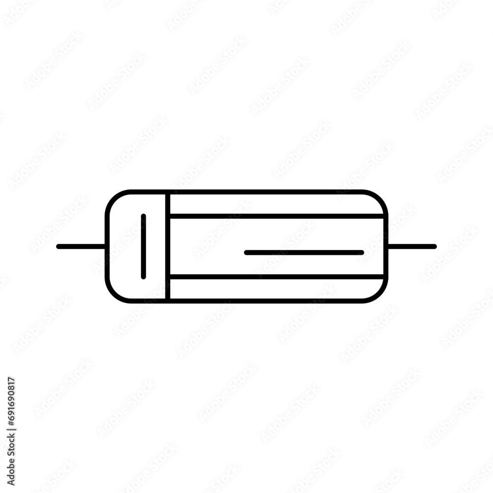 Poster diode electronic component line icon vector. diode electronic component sign. isolated contour symbo