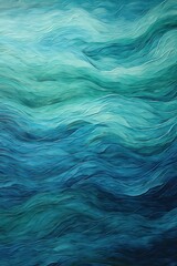 Textured waves of ultramarine and turquoise background - obrazy, fototapety, plakaty