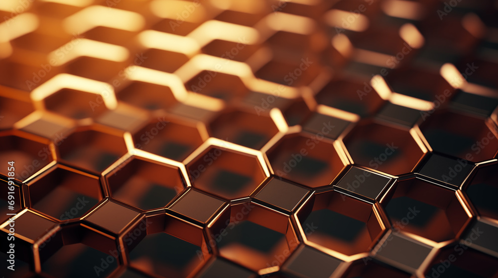 Poster background with hexagons