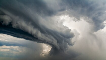 Obraz premium Large-scale aerial photo of a hurricane, clouds, and strong winds