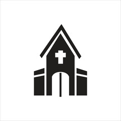 church vector icoon line template
