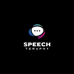 Speak Speech Language Theraphy Logo - obrazy, fototapety, plakaty