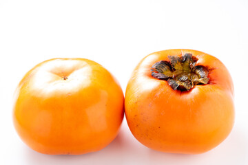 柿、2つ。(白バック)
