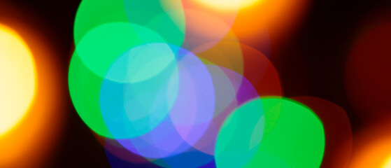 Lights Blurred Bokeh Background, Vibrant Abstract Bokeh Lights
