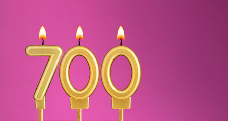 Number of followers or likes - Candle number 700