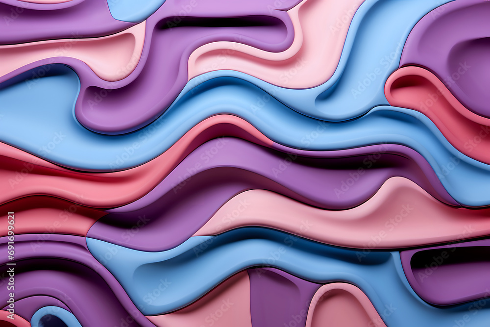Poster abstract background from waves of multi-colored plasticine, a bright colored background for a web pa