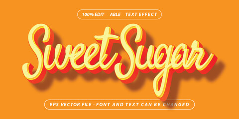 orange sweet sugar simple editable text effect