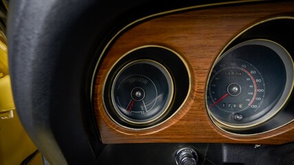 Speedometer inside a car