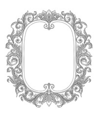 antique vintage frame engraving vector illustration

