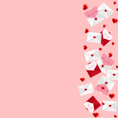 Valentines envelopes background 