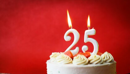 Number 25 Birthday cake. Twenty five number Birthday cake	
