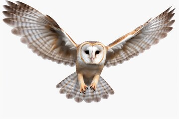 Flying Barn Owl (Tyto alba)