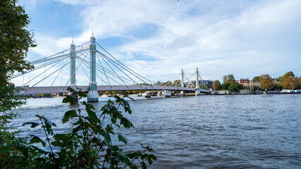 Albert Bridge on the Thames, London, United Kingdom