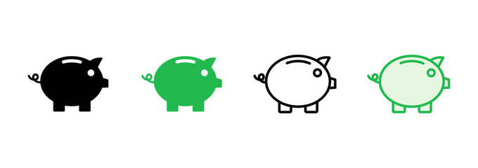 Piggy bank icon vector. piggy money icon