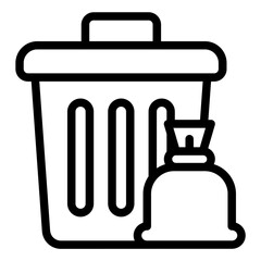 Garbage trash rubbish icon