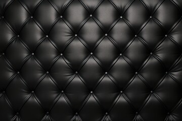 Black leather capitone background texture 