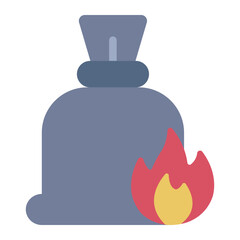 Fototapeta premium Incineration grabage icon