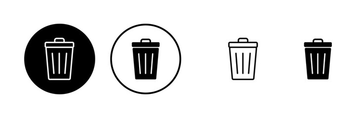 Trash icons set. trash can icon. Delete icon vector