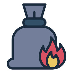 Obraz premium Incineration grabage icon