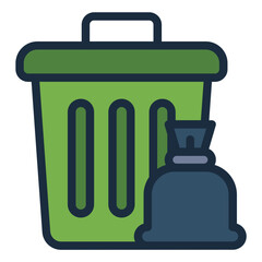 Garbage trash rubbish icon