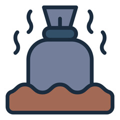 Fototapeta premium Dirty Stink garbage icon