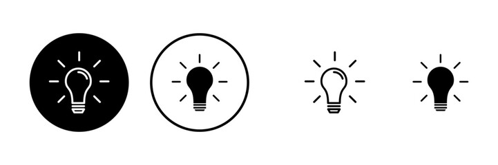 Fototapeta premium Lamp icons set. Light bulb icon vector. Idea vector icon