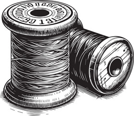 vector illustration of sewing thread, spool