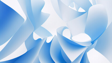 ランダムな幾何学模様の三角形ダイヤモンドと四角形のテクスチャーのある白い透明素材の層を備えたモダンな抽象的な青い背景デザイン