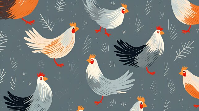 Chicken pattern image