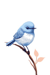 Blue jay isolated on white background, vector illustration