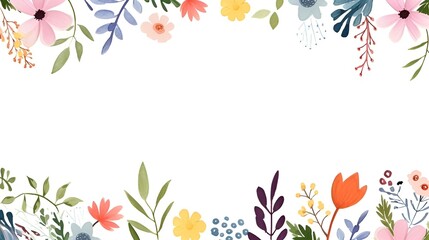 Obraz premium frame with flowers