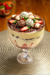 ice cream with fruits