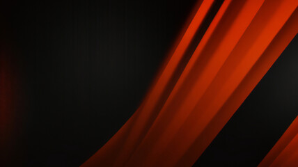 抽象的な暗い灰色の背景に空白スペースにオレンジ色の光線。未来的な暗い豪華な現代技術の背景。 - obrazy, fototapety, plakaty