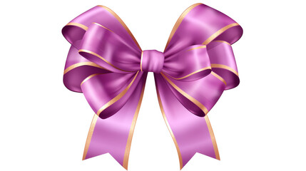 Vibrant Pink and Golden Ribbon necktie: A Gleaming Elegance on a Transparent Background - AI Generative