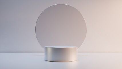 3d display product with geometric podium platform pedestal. 3d rendering