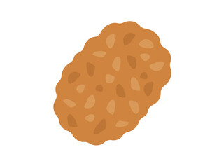 カレーパンのアイコンのイラスト
