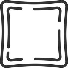 食パンのアイコン（線画）のイラスト