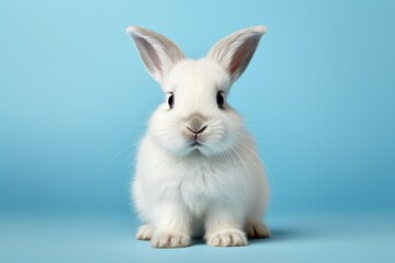 Funny Easter bunny with selective focus and copy space